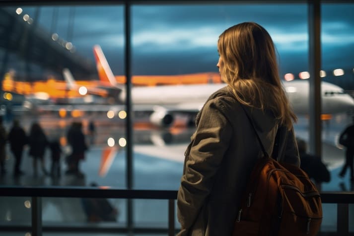 aeroporto di notte